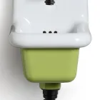 Lavabo Freestanding da Bagno in Ceramica Bianca e Colorata 26 cm - Jordan Viadurini