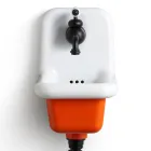 Lavabo Freestanding da Bagno in Ceramica Bianca e Colorata 26 cm - Jordan Viadurini