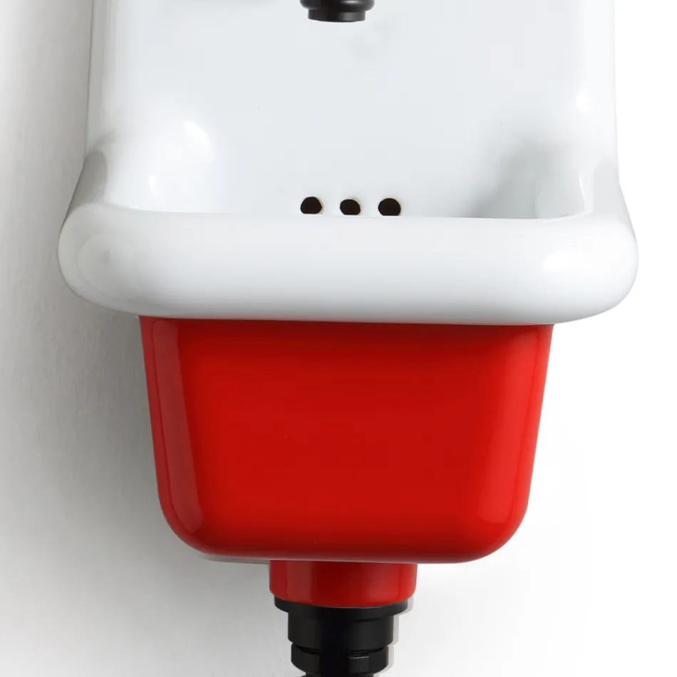 Lavabo Freestanding da Bagno in Ceramica Bianca e Colorata 26 cm - Jordan Viadurini