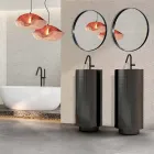 Lavabo Freestanding di Design in Acciaio Inox in Diverse Finiture - Gelsomino  Viadurini