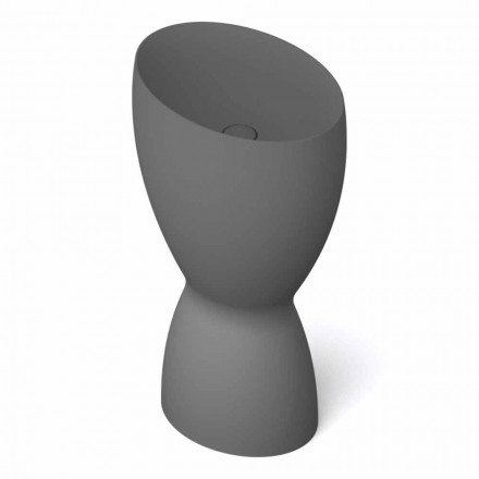Lavabo freestanding moderno in ceramica prodotto in Italia, Basile Viadurini