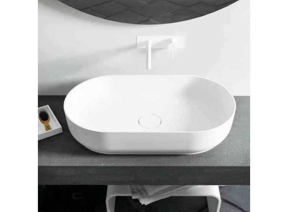 Lavabo freestanding ovale di design bagno fatto in italia Dalmine Big Viadurini