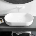 Lavabo da appoggio ovale dal design moderno Dalmine Big, made in Italy