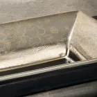 Lavabo Fuso a Mano in Fire Clay con Decori Colorati Made in italy - Aulente Viadurini