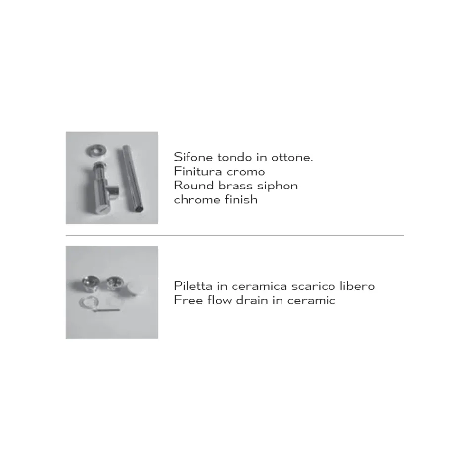 Lavabo in Ceramica Bianca o Colorata Made in Italy dal Design Moderno - Act Viadurini