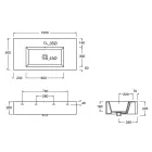 Lavabo in Ceramica Colorato Sospeso o da Appoggio Made in Italy - Quadro Viadurini