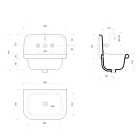 Lavabo in ceramica da muro con struttura completa di griglia vintage Tom Viadurini