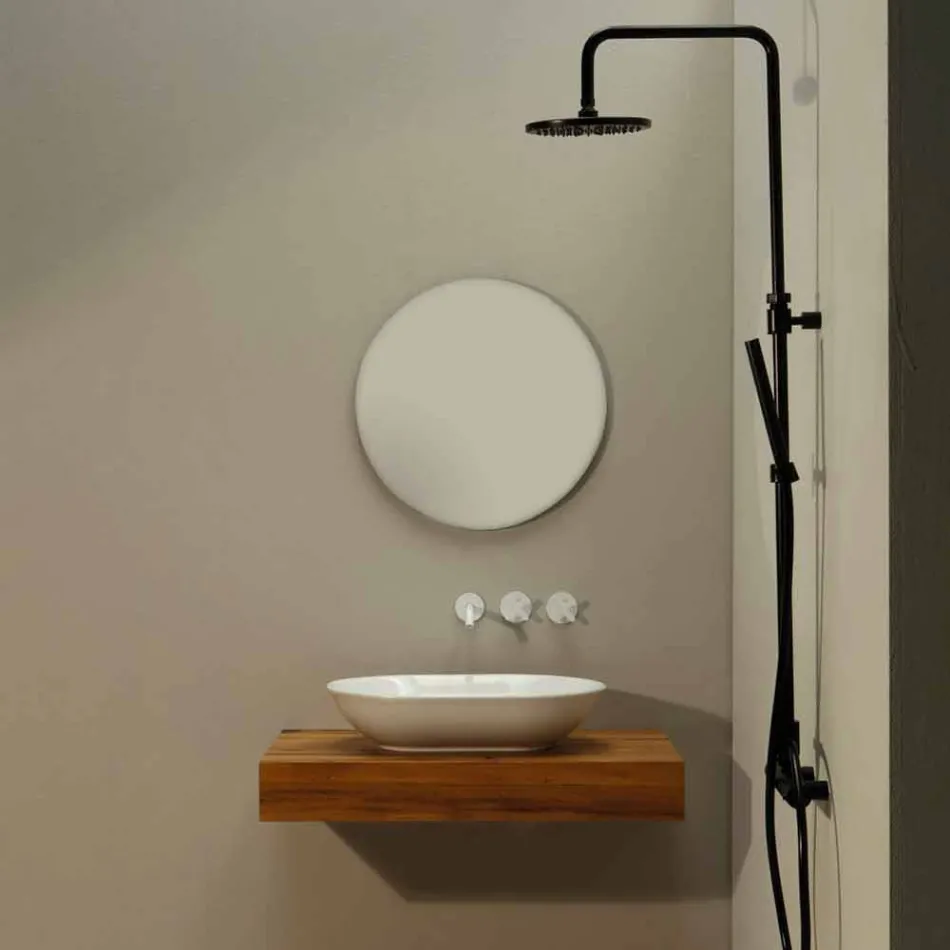 Lavabo in ceramica di design moderno da appoggio made in Italy Viadurini