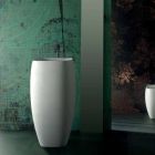 Lavabo in ceramica freestanding design moderno Gaiola, made in Italy Viadurini
