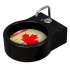 Lavabo in ceramica nero da appoggio/sospensione fatto in Italia Tor Viadurini