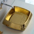 Lavabo in ceramica oro da appoggio moderno prodotto in Italia Simon