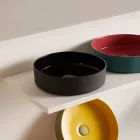 Lavabo in Grès Porcellanato di Diverse Finiture Made in italy - Busta Viadurini