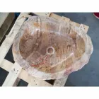 Lavabo in legno Fossile da appoggio Goa pezzo unico Viadurini