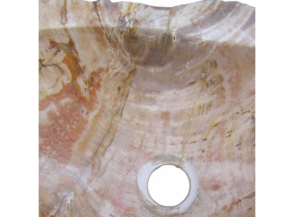 Lavabo in legno Fossile da appoggio Goa pezzo unico Viadurini