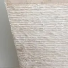 Lavabo in pietra naturale a colonna Robin, bianco pezzo unico Viadurini