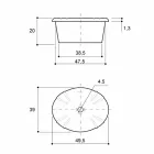 Lavabo incasso in porcellana classico fatto a mano in Italia, Santiago Viadurini