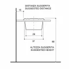 Lavabo incasso in porcellana classico fatto a mano in Italia, Santiago Viadurini
