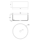 Lavabo Lusso da Appoggio Nero in Argilla Colorato Made in Italy - Tatiana Viadurini