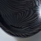 Lavabo moderno da appoggio ceramica zebrata argento made Italy Glossy Viadurini