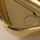 Lavabo moderno da appoggio in ceramica oro fatto in Italia Sofia Viadurini
