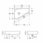 Lavabo moderno da appoggio in ceramica oro fatto in Italia Sofia Viadurini