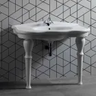 Lavabo Moderno da Parete con o senza Gambe, L90 cm in Ceramica Avise Viadurini