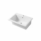Lavabo Moderno Monoforo in Ceramica Bianca o Colorata Panama Viadurini
