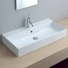 Lavabo Monoforo da Appoggio o Parete in Ceramica Colarata Leivi Viadurini
