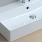 Lavabo Monoforo da Appoggio o Parete in Ceramica Colarata Leivi Viadurini