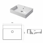 Lavabo Monoforo da Appoggio o Parete in Ceramica Colarata Leivi Viadurini