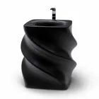 Lavabo nero freestanding design moderno Twist made in Italy  Viadurini