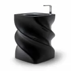 Lavabo nero freestanding design moderno Twist made in Italy  Viadurini