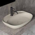 Lavabo Ovale da Appoggio per Bagno Design in Ceramica Made in Italy - Omarance