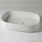 Lavabo Ovale L 60 cm da Appoggio Moderno in Ceramica Made in Italy – Cordino Viadurini