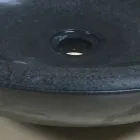 Lavabo per bagno da appoggio di design in pietra naturale nera Ziva Viadurini