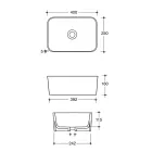 Lavabo Realizzato in Ceramica Disponibile in Diversi Colori Made in Italy - Cesta Viadurini