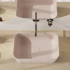 Lavabo Realizzato in Ceramica Disponibile in Diversi Colori Made in Italy - Cesta Viadurini