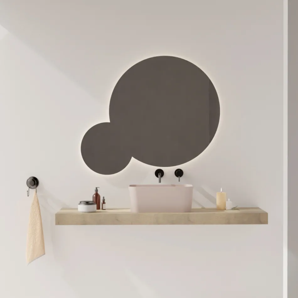 Lavabo Realizzato in Ceramica Disponibile in Diversi Colori Made in Italy - Cesta Viadurini