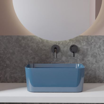 Lavabo Realizzato in Ceramica Disponibile in Diversi Colori Made in Italy - Cesta Viadurini