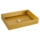 Lavabo Rettangolare da Appoggio in Acciaio Inox in Diverse Finiture - Camelia  Viadurini