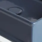 Lavabo Rettangolare da Appoggio in Ceramica Lucida Made in Italy - Debora Viadurini