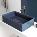 Lavabo Rettangolare da Appoggio in Ceramica L 62 cm Made in Italy - Debora