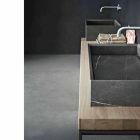 Lavabo Rettangolare e Moderno da Appoggio in Pietra di Design - Farartlav3 Viadurini