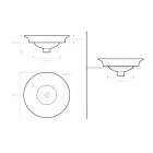 Lavabo Semincasso con Decori Blu Cobalto e Oro o Oro Made in italy - Capatosta Viadurini