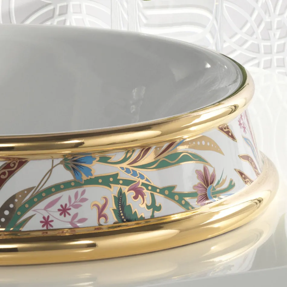 Lavabo Semincasso in Diverse Finiture in Fire Clay Made in italy - Erasmo Viadurini