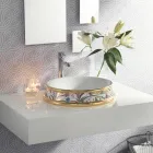 Lavabo Semincasso in Diverse Finiture in Fire Clay Made in italy - Erasmo Viadurini