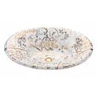 Lavabo Semincasso in Fire Clay con Spirale d'Oro Made in italy - Principe Viadurini