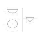 Lavabo Semincasso in Fire Clay Marrone Araldica Made in italy - Botticino Viadurini