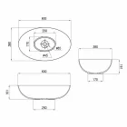 Lavabo Sferico da Appoggio in Ceramica Ø60cm Made in Italy Leivi Viadurini