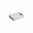 Lavabo sospeso in ceramica design moderno Sun 60x45 cm, made in Italy Viadurini